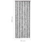vidaXL Zanzariera Grigio e Bianco 56x200 cm Ciniglia