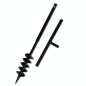 vidaXL Trapano da Terra Maniglia Auger 100 mm Tre Spirali Acciaio Nero vidaXL Trapano da Terra Maniglia Auger 100 mm Tre Spirali Acciaio Nero