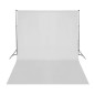 vidaXL Fondale Fotografico in Cotone Bianco 500x300 cm 