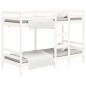 Letto a Castello Bianco 90x200 cm in Legno Massello di Pino Letto a Castello Bianco 90x200 cm in Legno Massello di Pino