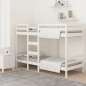 Letto a Castello Bianco 90x200 cm in Legno Massello di Pino Letto a Castello Bianco 90x200 cm in Legno Massello di Pino