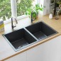 Lavello da Cucina Lavorato a Mano Nero in Acciaio Inox Lavello da Cucina Lavorato a Mano Nero in Acciaio Inox