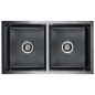 Lavello da Cucina Lavorato a Mano Nero in Acciaio Inox Lavello da Cucina Lavorato a Mano Nero in Acciaio Inox
