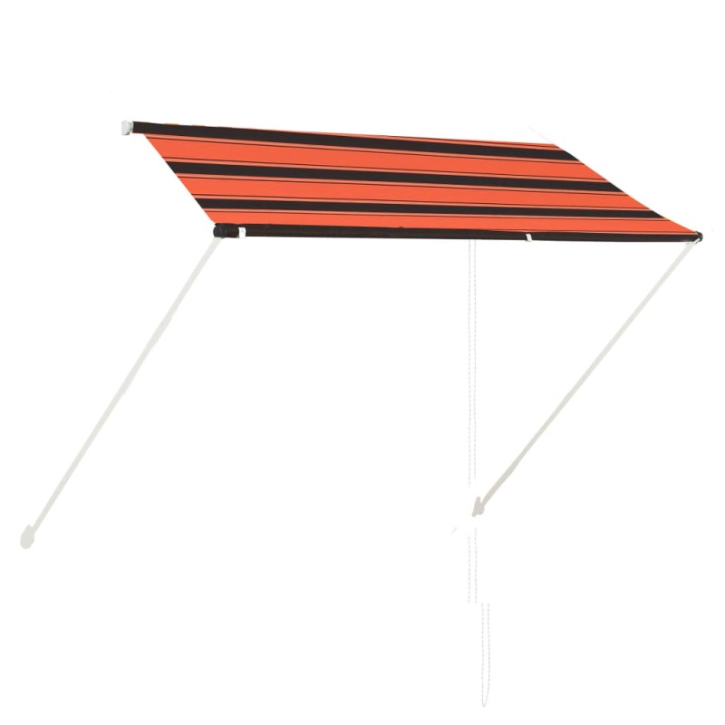 Tenda da Sole Retrattile 250x150 cm Arancione e Marrone Tenda da Sole Retrattile 250x150 cm Arancione e Marrone