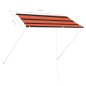 Tenda da Sole Retrattile 250x150 cm Arancione e Marrone Tenda da Sole Retrattile 250x150 cm Arancione e Marrone