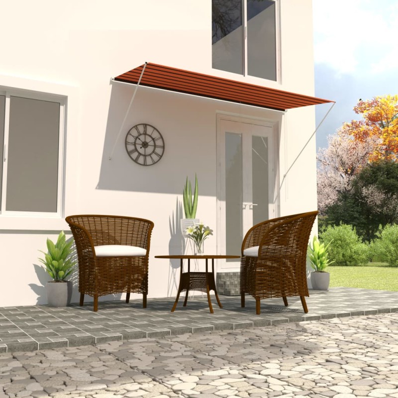 Tenda da Sole Retrattile 300x150 cm Arancione e Marrone Tenda da Sole Retrattile 300x150 cm Arancione e Marrone