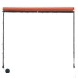 Tenda da Sole Retrattile con LED 250x150 cm Arancione e Marrone