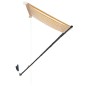Tenda da Sole Retrattile con LED 200x150 cm Giallo e Bianco Tenda da Sole Retrattile con LED 200x150 cm Giallo e Bianco