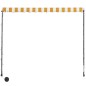 Tenda da Sole Retrattile con LED 200x150 cm Giallo e Bianco Tenda da Sole Retrattile con LED 200x150 cm Giallo e Bianco