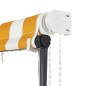 Tenda da Sole Retrattile con LED 200x150 cm Giallo e Bianco Tenda da Sole Retrattile con LED 200x150 cm Giallo e Bianco