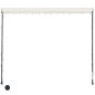 Tenda da Sole Retrattile con LED 400x150 cm Crema Tenda da Sole Retrattile con LED 400x150 cm Crema