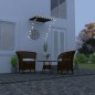 Tenda da Sole Retrattile con LED 100x150 cm Antracite Tenda da Sole Retrattile con LED 100x150 cm Antracite