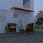 Tenda da Sole Retrattile con LED 300x150 cm Arancione e Marrone Tenda da Sole Retrattile con LED 300x150 cm Arancione e Marrone