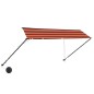 Tenda da Sole Retrattile con LED 300x150 cm Arancione e Marrone Tenda da Sole Retrattile con LED 300x150 cm Arancione e Marrone