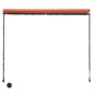 Tenda da Sole Retrattile con LED 300x150 cm Arancione e Marrone Tenda da Sole Retrattile con LED 300x150 cm Arancione e Marrone
