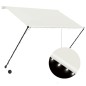 Tenda da Sole Retrattile con LED 150x150 cm Crema Tenda da Sole Retrattile con LED 150x150 cm Crema