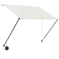 Tenda da Sole Retrattile con LED 150x150 cm Crema Tenda da Sole Retrattile con LED 150x150 cm Crema