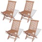 Sedie da Giardino Pieghevoli 4 pz in Legno Massello di Teak Sedie da Giardino Pieghevoli 4 pz in Legno Massello di Teak