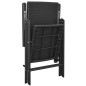 Set da Pranzo da Giardino 5 pz con Cuscini in Alluminio Nero Set da Pranzo da Giardino 5 pz con Cuscini in Alluminio Nero