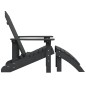 Sedia da Giardino Adirondack con Poggiapiedi Antracite HDPE Sedia da Giardino Adirondack con Poggiapiedi Antracite HDPE