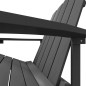 Sedia da Giardino Adirondack con Poggiapiedi Antracite HDPE Sedia da Giardino Adirondack con Poggiapiedi Antracite HDPE
