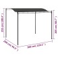 vidaXL Tendalino Parasole 3x2,4 m Antracite vidaXL Tendalino Parasole 3x2,4 m Antracite