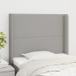 Testiera ad Orecchio Grigio Chiaro 103x16x118/128 cm in Tessuto Testiera ad Orecchio Grigio Chiaro 103x16x118/128 cm in Tessuto