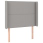 Testiera ad Orecchio Grigio Chiaro 103x16x118/128 cm in Tessuto Testiera ad Orecchio Grigio Chiaro 103x16x118/128 cm in Tessuto