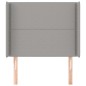 Testiera ad Orecchio Grigio Chiaro 103x16x118/128 cm in Tessuto Testiera ad Orecchio Grigio Chiaro 103x16x118/128 cm in Tessuto
