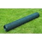 Recinzione in Rete Acciaio Zincato Esagonale 1x25 m Verde Scuro Recinzione in Rete Acciaio Zincato Esagonale 1x25 m Verde Scuro