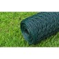 Recinzione in Rete Acciaio Zincato Esagonale 1x25 m Verde Scuro Recinzione in Rete Acciaio Zincato Esagonale 1x25 m Verde Scuro
