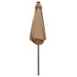 Ombrellone con Luci a LED e Palo Alluminio 270 cm Grigio Talpa Ombrellone con Luci a LED e Palo Alluminio 270 cm Grigio Talpa