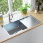 vidaXL Lavello da Cucina Lavorato a Mano in Acciaio Inox vidaXL Lavello da Cucina Lavorato a Mano in Acciaio Inox