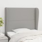 Testiera ad Orecchio Grigio Chiaro 103x23x118/128 cm in Tessuto Testiera ad Orecchio Grigio Chiaro 103x23x118/128 cm in Tessuto