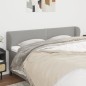 Testiera ad Orecchio Grigio Chiaro 203x23x78/88 cm in Tessuto Testiera ad Orecchio Grigio Chiaro 203x23x78/88 cm in Tessuto
