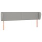 Testiera ad Orecchio Grigio Chiaro 203x23x78/88 cm in Tessuto Testiera ad Orecchio Grigio Chiaro 203x23x78/88 cm in Tessuto