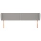 Testiera ad Orecchio Grigio Chiaro 203x23x78/88 cm in Tessuto Testiera ad Orecchio Grigio Chiaro 203x23x78/88 cm in Tessuto
