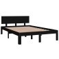 Giroletto Nero in Legno Massello 120x190 cm 4FT Small Double Giroletto Nero in Legno Massello 120x190 cm 4FT Small Double