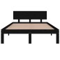 Giroletto Nero in Legno Massello 120x190 cm 4FT Small Double Giroletto Nero in Legno Massello 120x190 cm 4FT Small Double