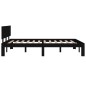 Giroletto Nero in Legno Massello 120x190 cm 4FT Small Double Giroletto Nero in Legno Massello 120x190 cm 4FT Small Double