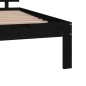 Giroletto Nero in Legno Massello 120x190 cm 4FT Small Double Giroletto Nero in Legno Massello 120x190 cm 4FT Small Double