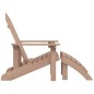 Sedia da Giardino Adirondack con Poggiapiedi Marrone HDPE Sedia da Giardino Adirondack con Poggiapiedi Marrone HDPE