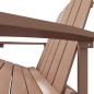 Sedia da Giardino Adirondack con Poggiapiedi Marrone HDPE Sedia da Giardino Adirondack con Poggiapiedi Marrone HDPE