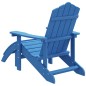 Sedia da Giardino Adirondack con Poggiapiedi Blu Acqua HDPE Sedia da Giardino Adirondack con Poggiapiedi Blu Acqua HDPE