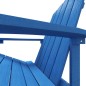 Sedia da Giardino Adirondack con Poggiapiedi Blu Acqua HDPE Sedia da Giardino Adirondack con Poggiapiedi Blu Acqua HDPE
