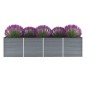 Letto Rialzato Giardino in Acciaio Zincato 320x80x77 cm Grigio Letto Rialzato Giardino in Acciaio Zincato 320x80x77 cm Grigio