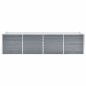 Letto Rialzato Giardino in Acciaio Zincato 320x80x77 cm Grigio Letto Rialzato Giardino in Acciaio Zincato 320x80x77 cm Grigio