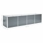 Letto Rialzato Giardino in Acciaio Zincato 320x80x77 cm Grigio Letto Rialzato Giardino in Acciaio Zincato 320x80x77 cm Grigio