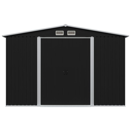 Capanno per Attrezzi Antracite in Acciaio 257x205x178 cm