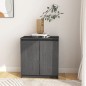 Credenza Grigia 60x36x65 cm in Legno Massello di Pino Credenza Grigia 60x36x65 cm in Legno Massello di Pino